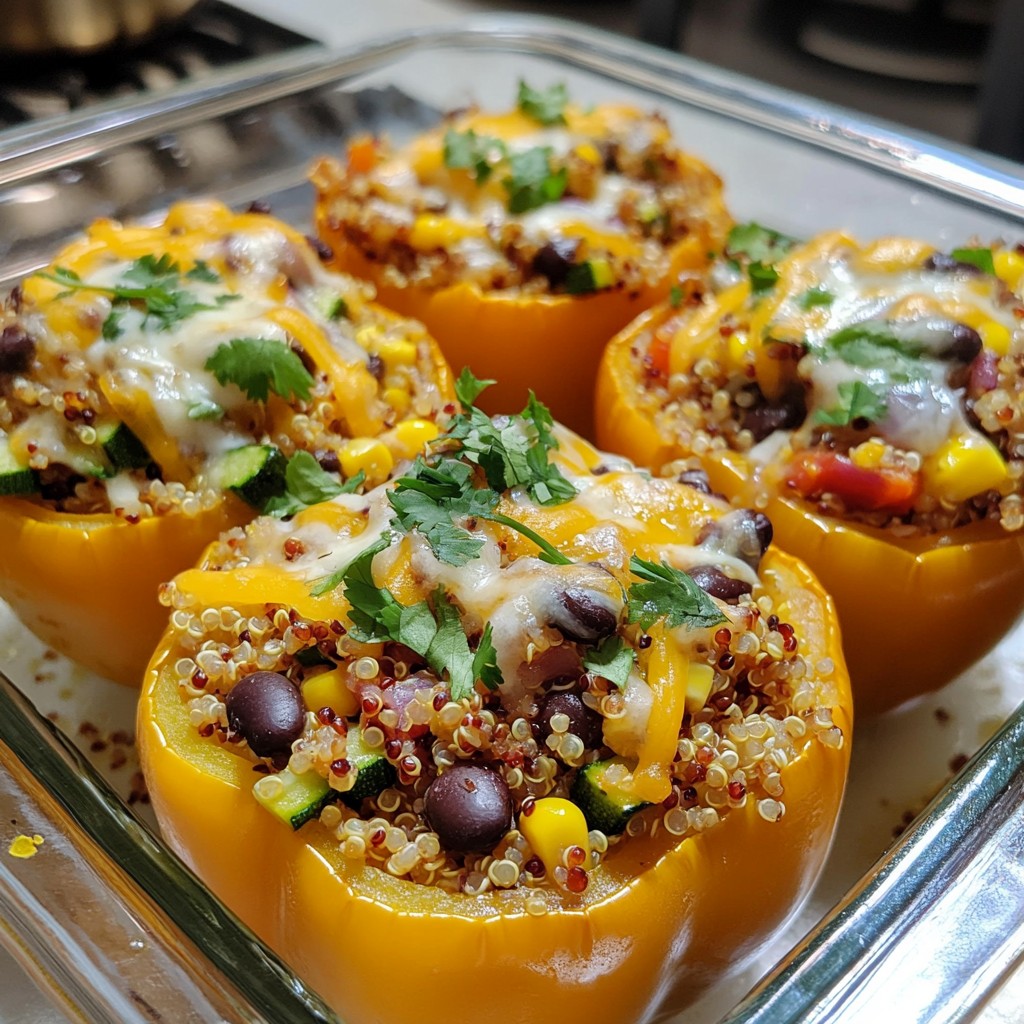 Economical Vegetable and Bean Stuffed Peppers Recipe