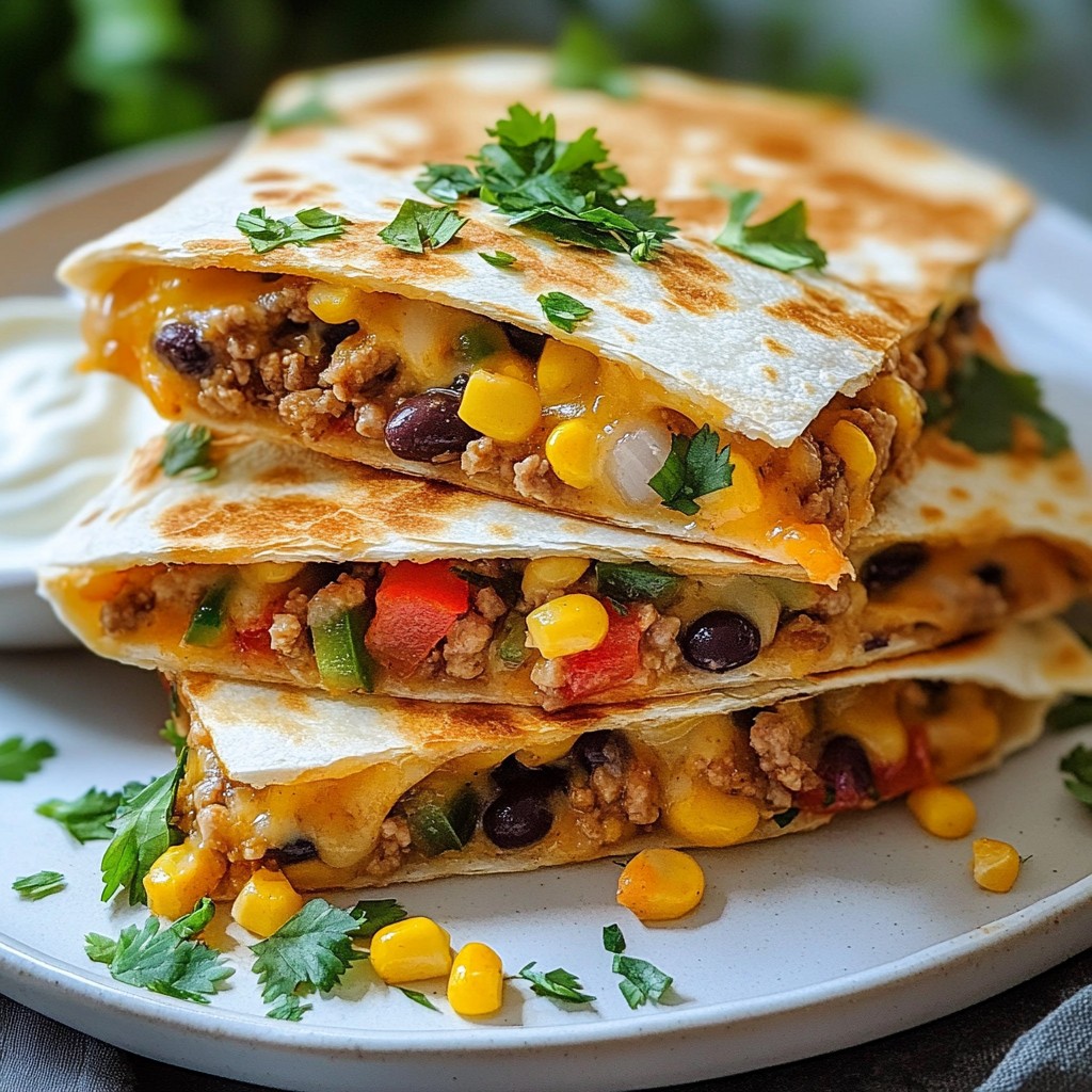 Cheap Southwestern Turkey Quesadillas Quick and Easy Meal