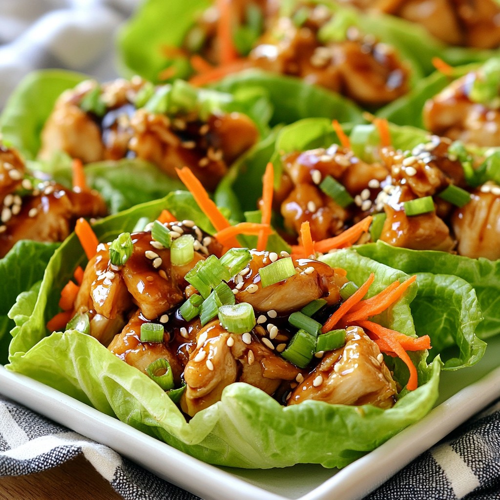 Teriyaki Chicken Lettuce Cups Flavorful and Simple Meal