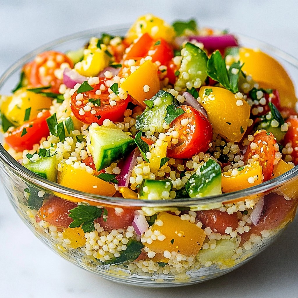 Lemon Herb Couscous Salad Refreshing and Simple Dish