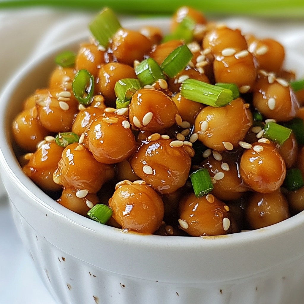Honey Garlic Sesame Chickpeas Tasty and Easy Recipe