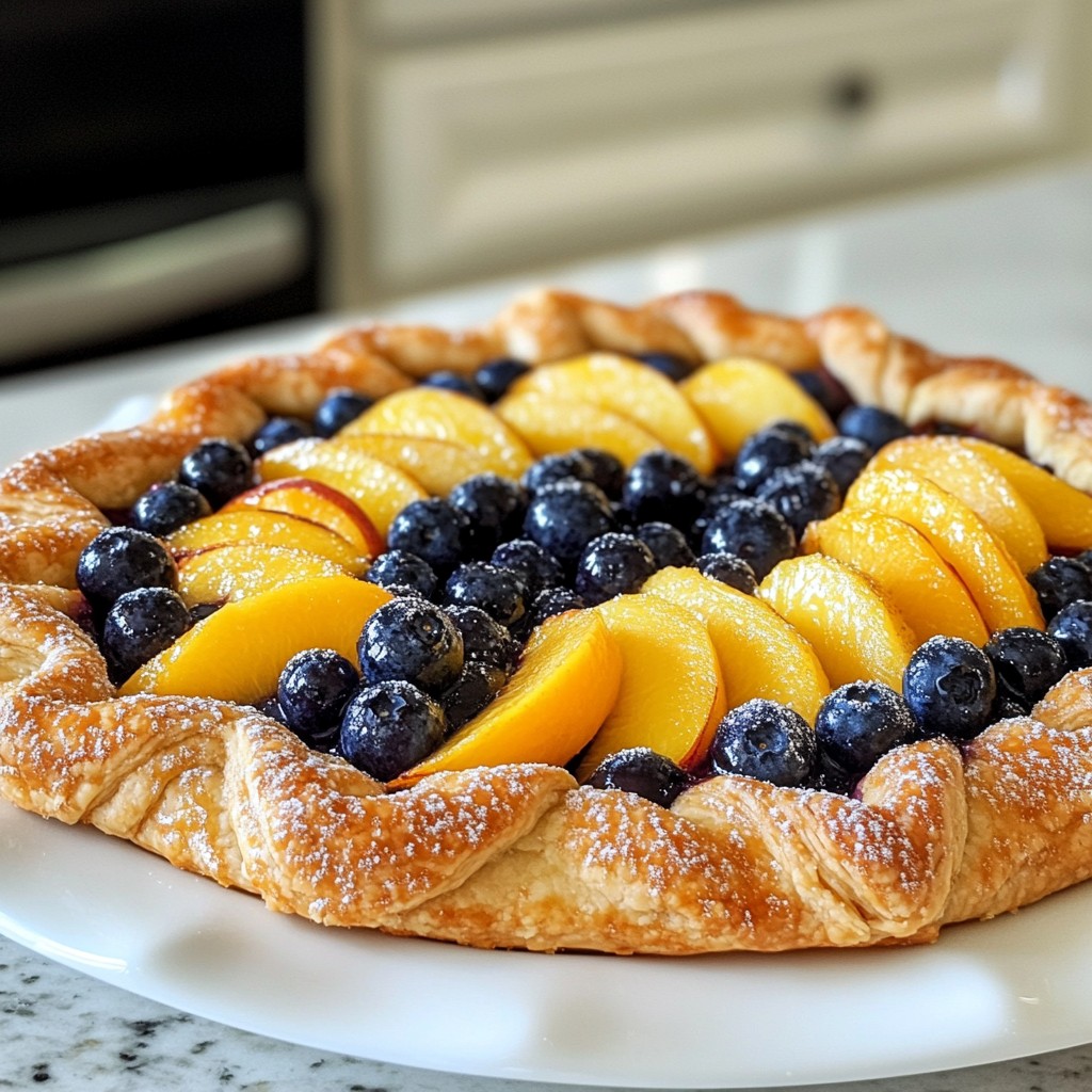 Blueberry Peach Galette Delightful Fresh Dessert Treat