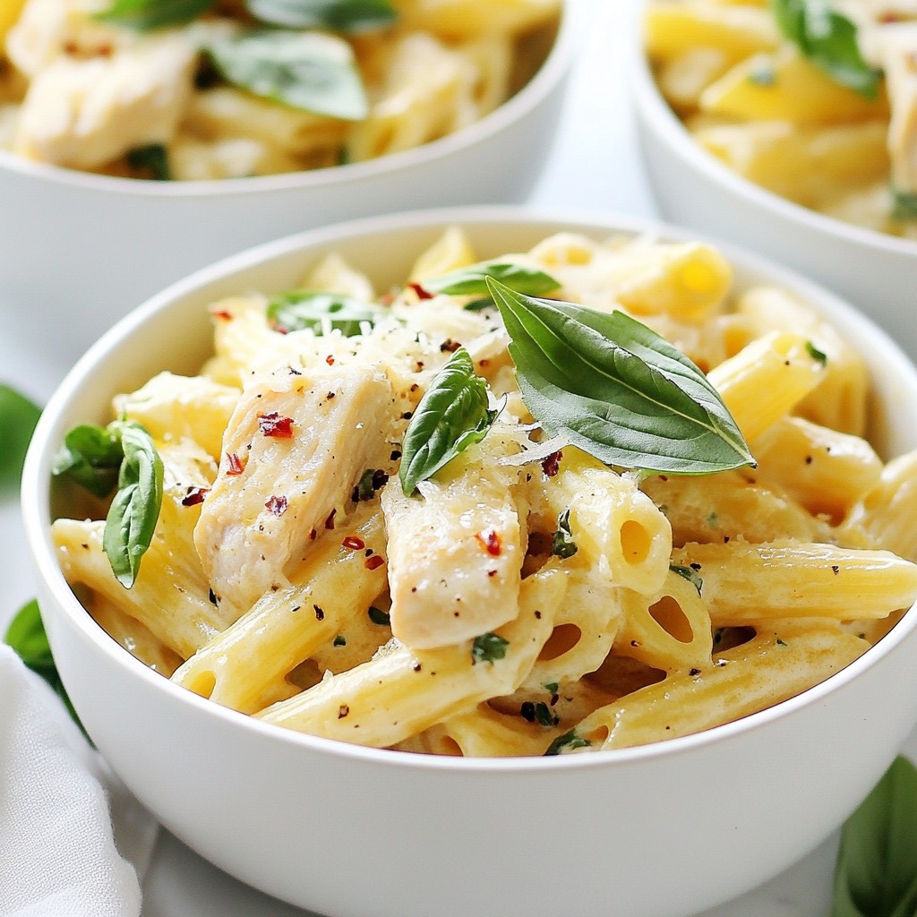 Affordable Creamy Basil Chicken Pasta Delight