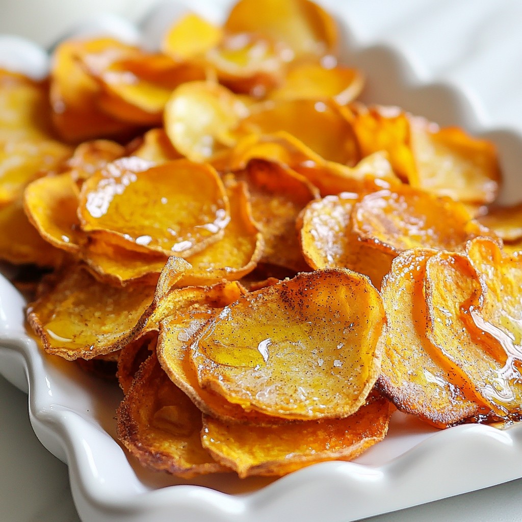 Maple Cinnamon Sweet Potato Chips Crunchy Snack Idea