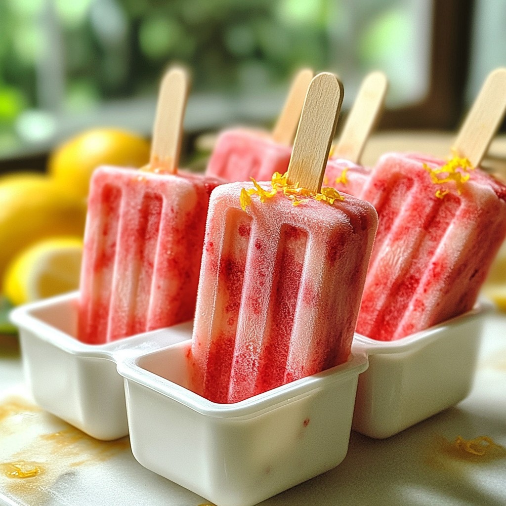 Strawberry Lemonade Popsicles Refreshing Summer Treat