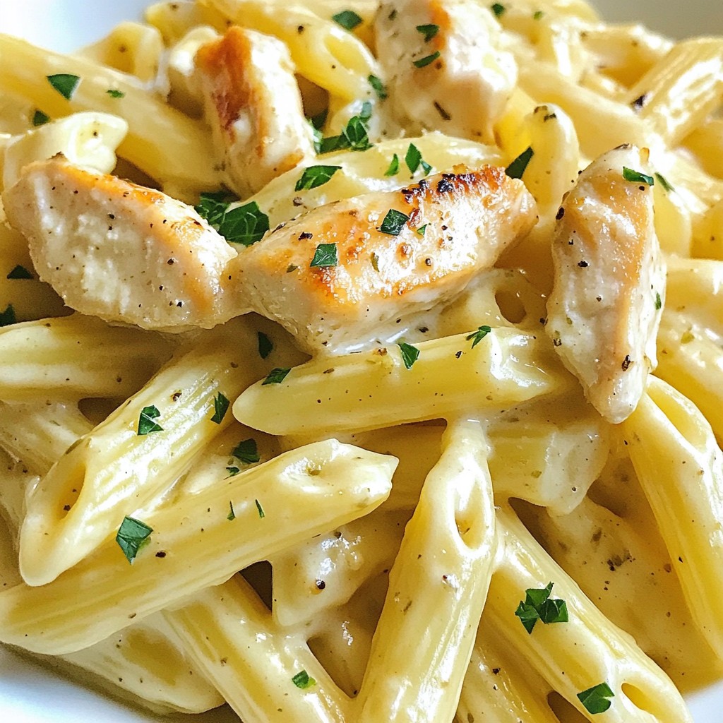 Creamy Garlic Herb Chicken Pasta Under $10 Meal