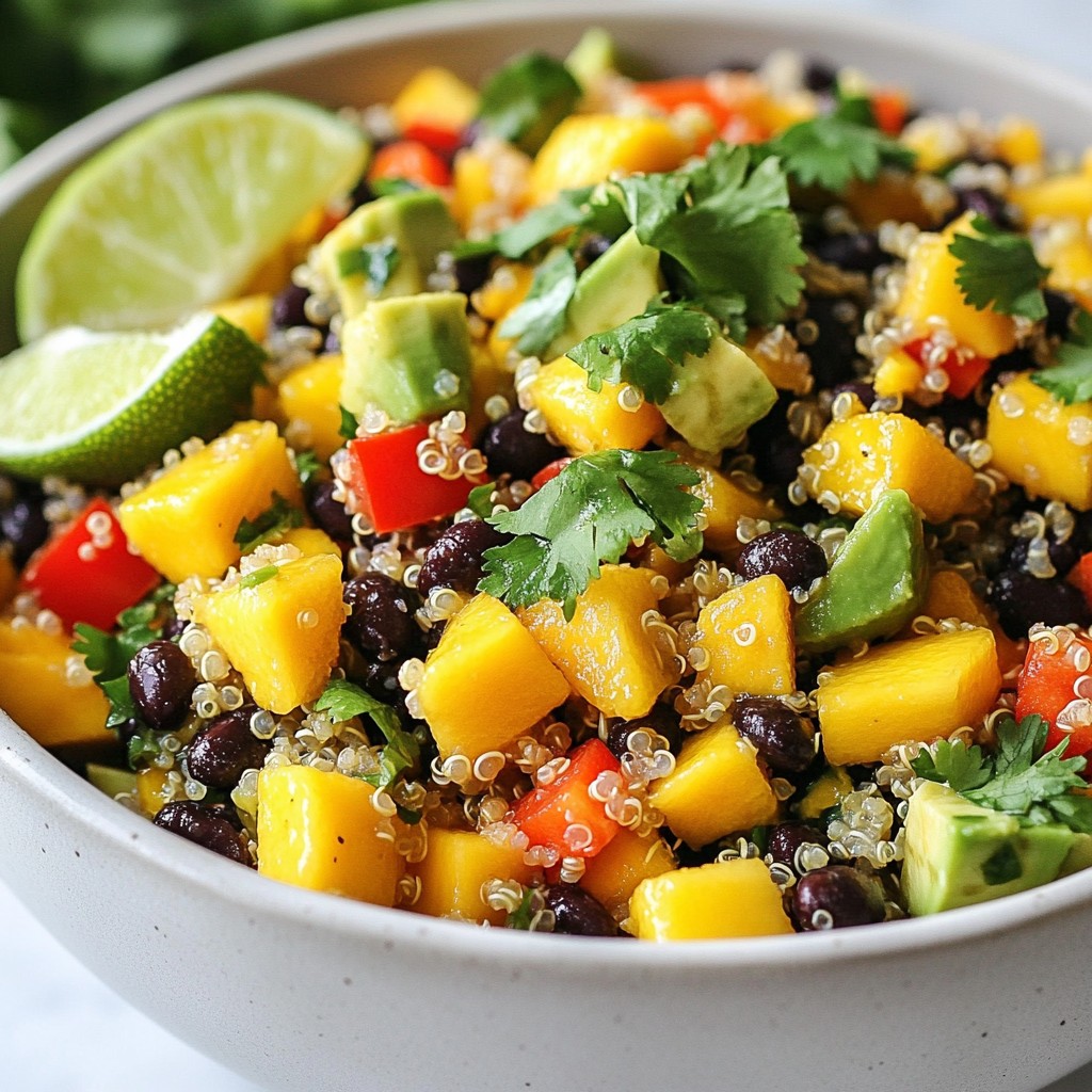 Mango Black Bean Quinoa Salad Simple and Fresh Recipe
