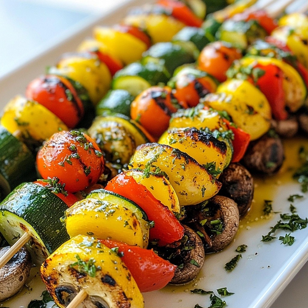Low-Cost Lemon Herb Grilled Vegetable Skewers Recipe