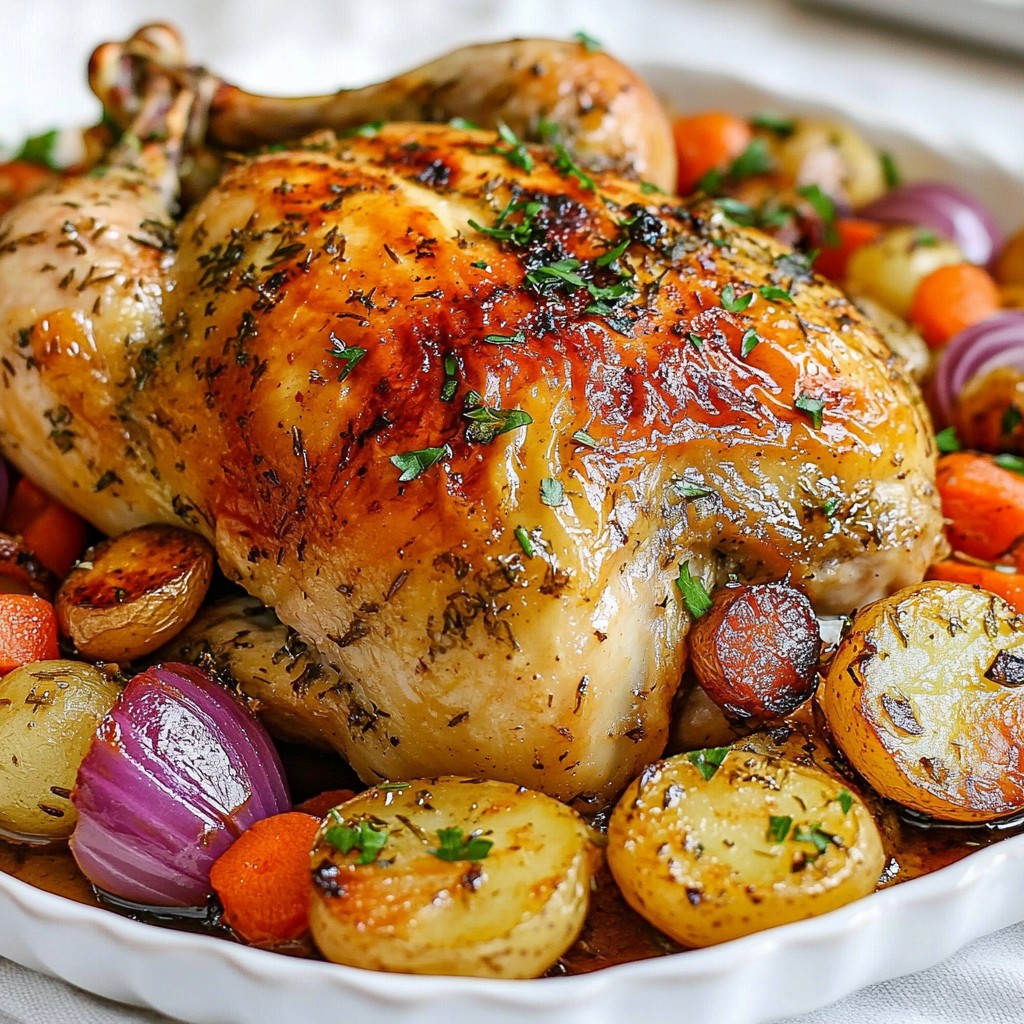 Herb Roasted Chicken & Veggies Flavorful Family Dinner