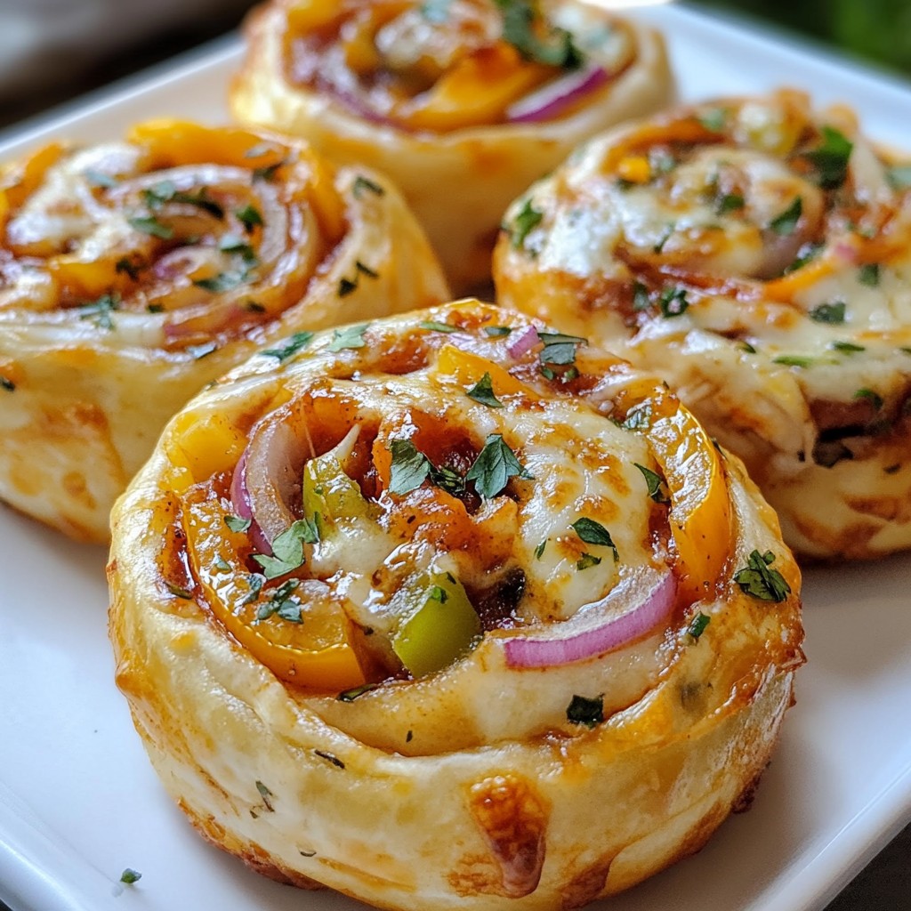 BBQ Chicken Pizza Pinwheels Easy and Tasty Snack