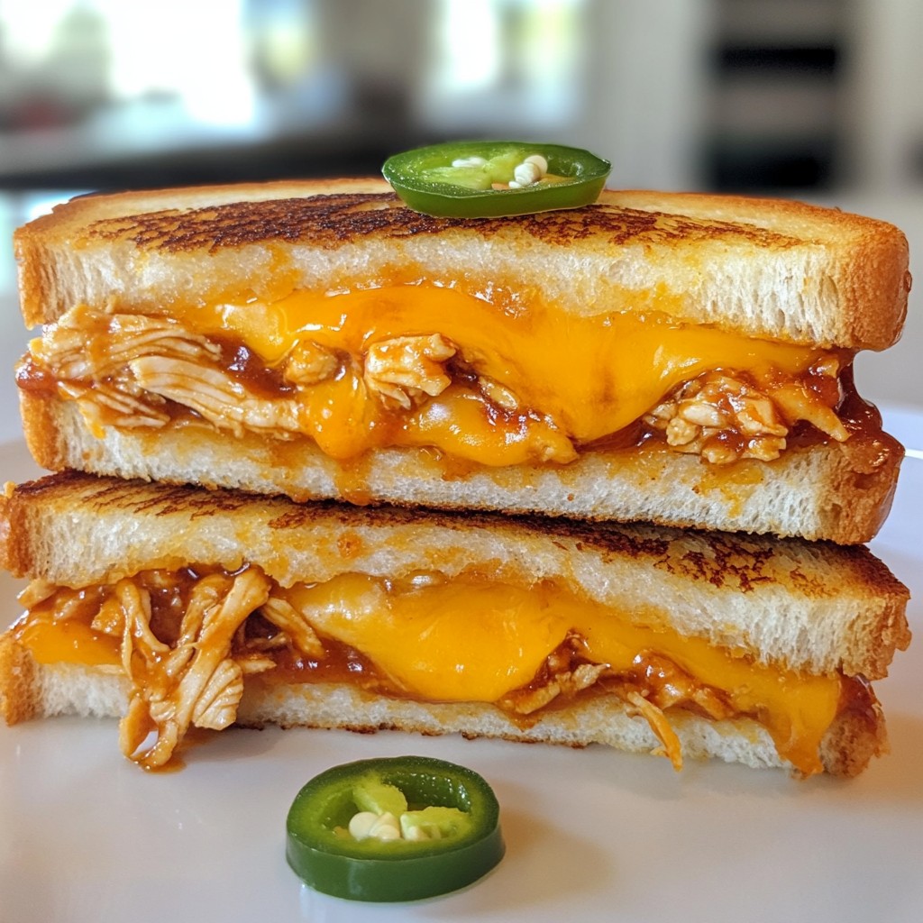 BBQ Chicken Grilled Cheese Tasty and Simple Recipe
