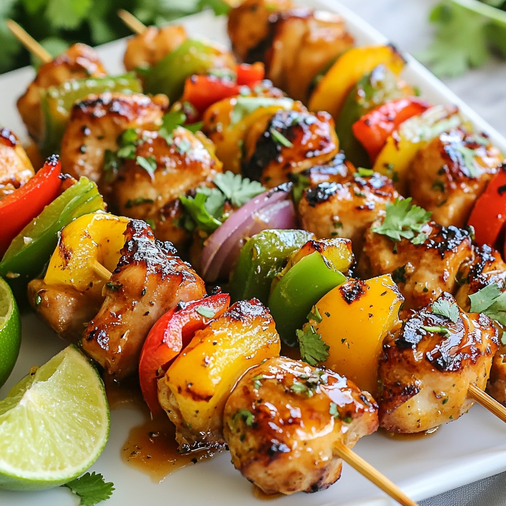 Honey Garlic Grilled Chicken Skewers Flavor Boost Easy
