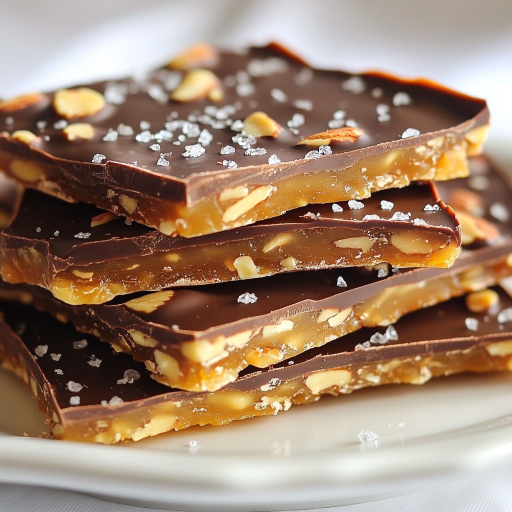 Chocolate Almond Toffee Bark Sweet and Simple Treat