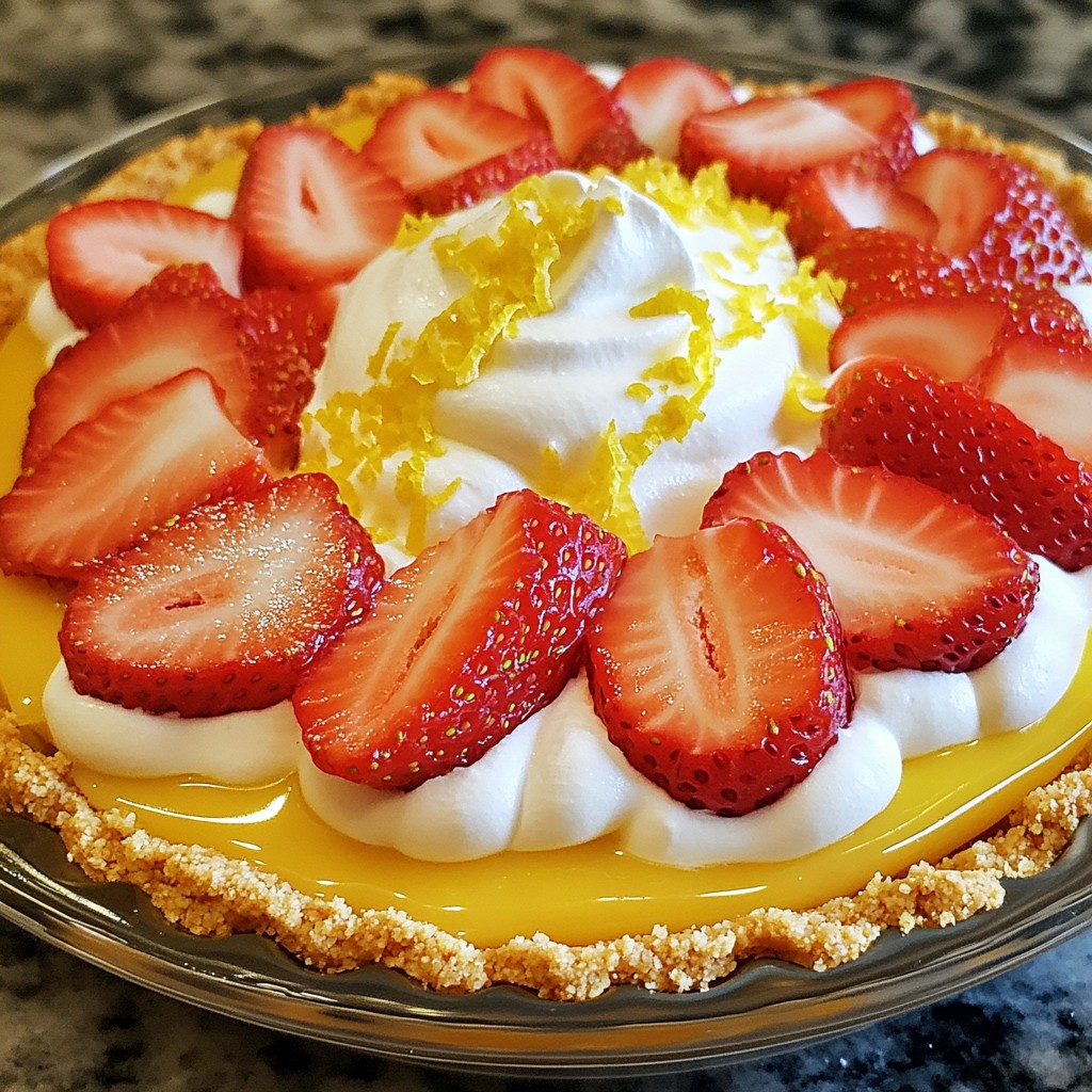 Strawberry Lemon Cream Pie Deliciously Fresh Delight
