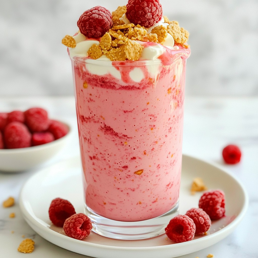 Raspberry Cheesecake Smoothie Quick and Easy Recipe