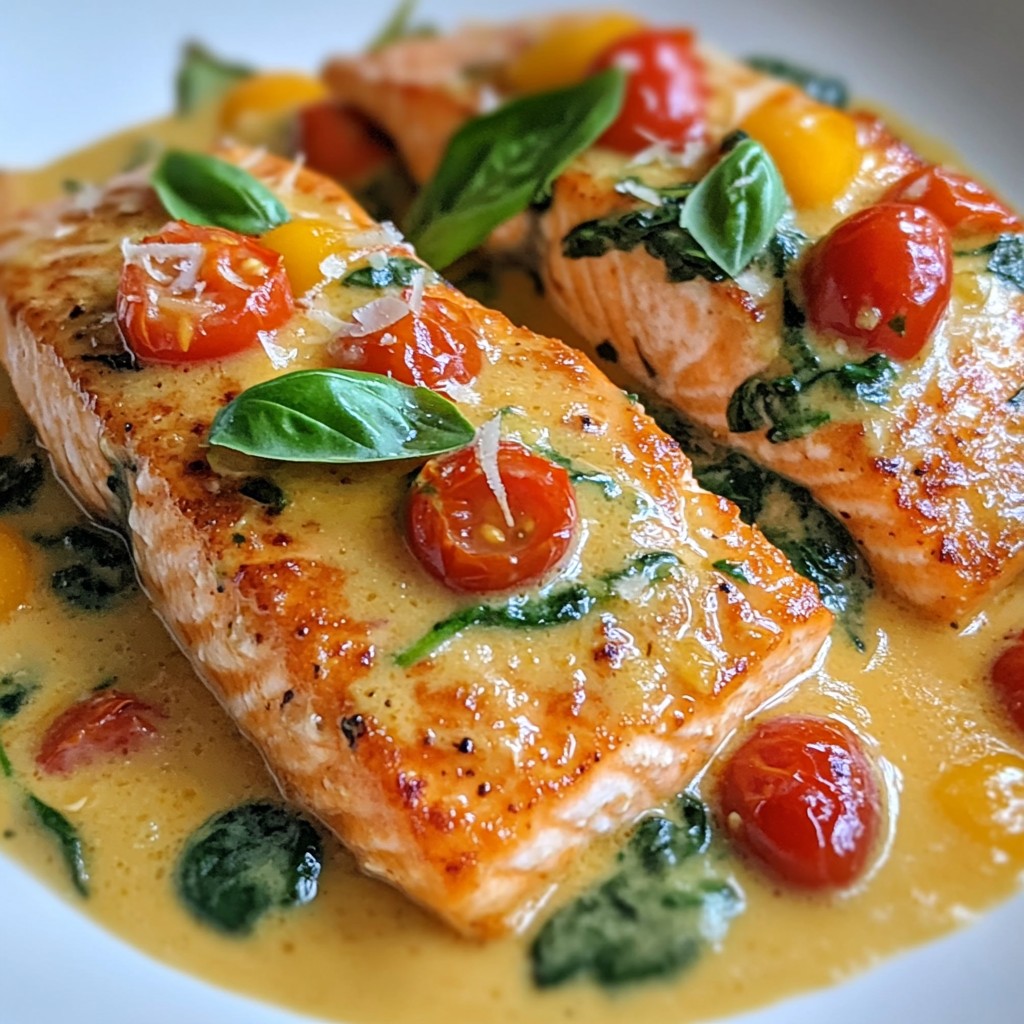 Creamy Tuscan Salmon Rich Flavors in Easy Recipe
