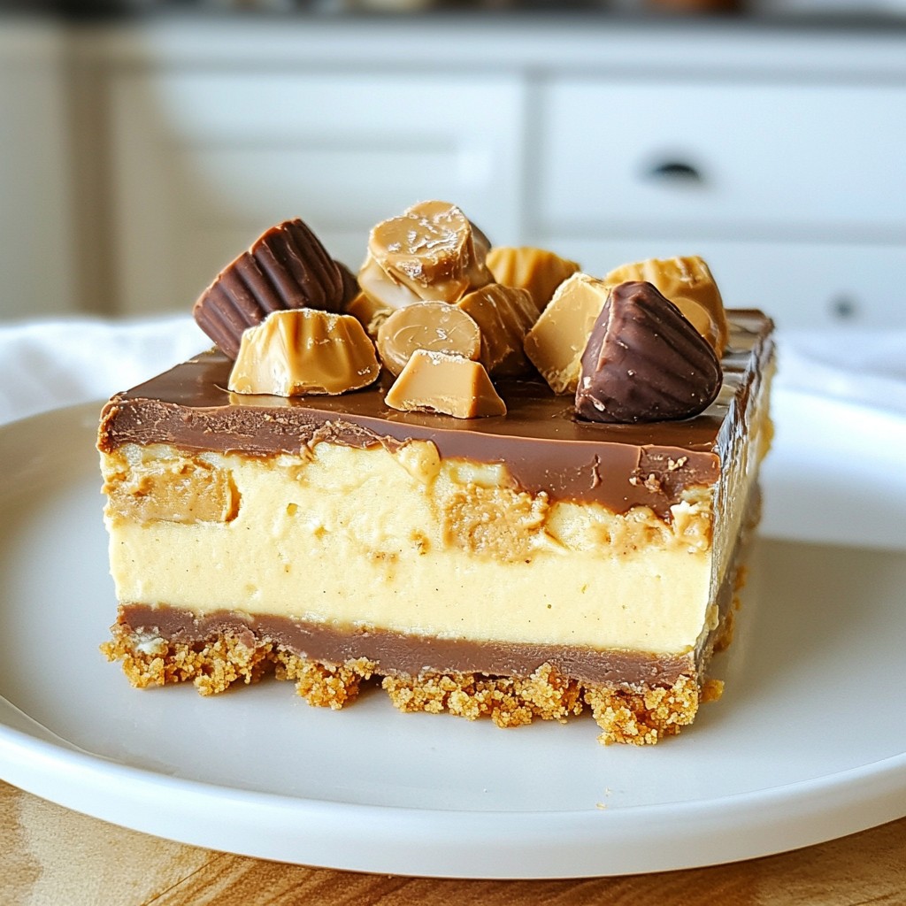 Peanut Butter Cup Cheesecake Bars Irresistible Treat