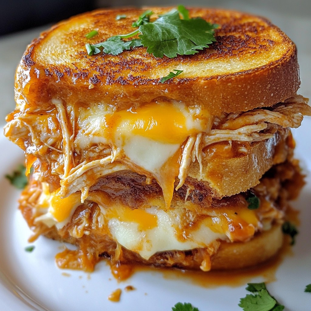 BBQ Chicken Grilled Cheese Flavorful and Satisfying Meal