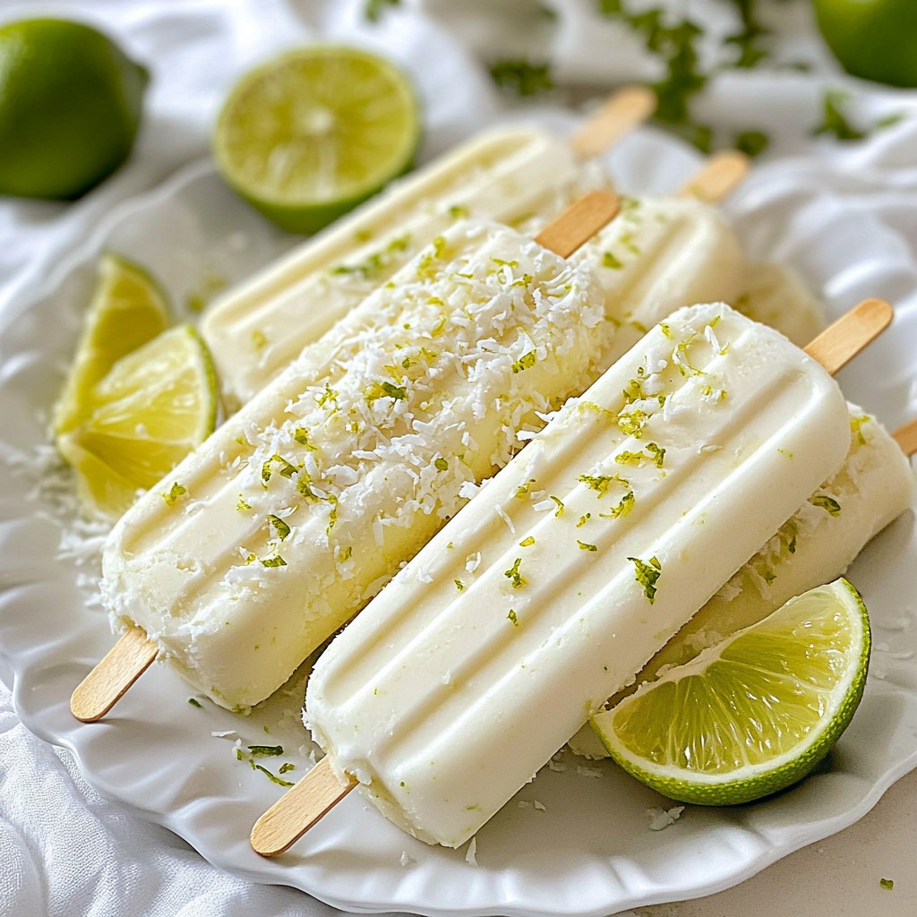 Creamy Coconut Lime Pops Refreshing Summer Treat