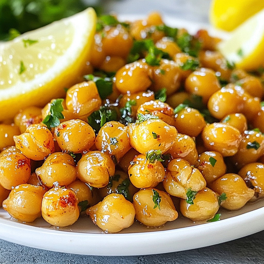 Crispy Honey Garlic Chickpeas Flavorful and Crunchy Snack