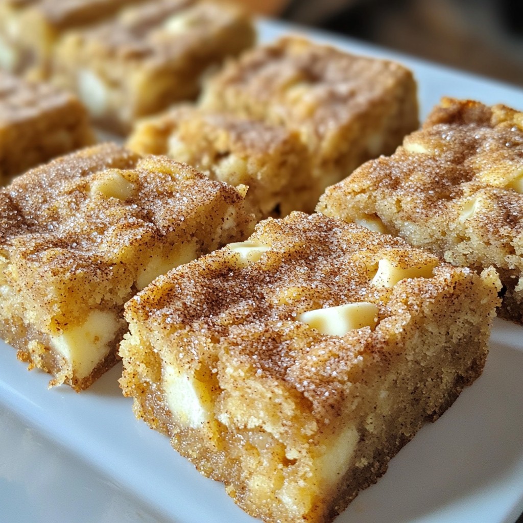 Snickerdoodle Blondie Bars Irresistible Soft Treat