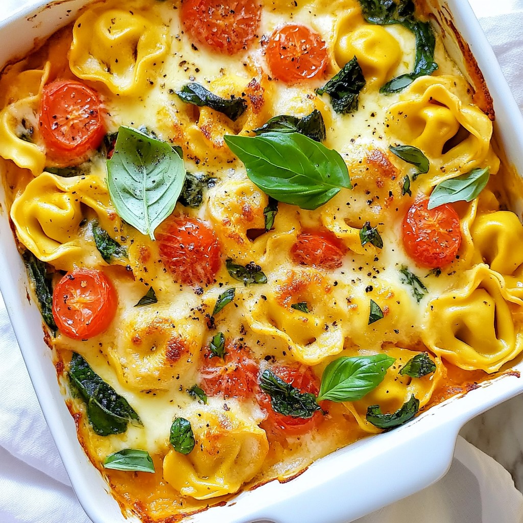 Creamy Tomato Basil Tortellini Bake Delightful Meal