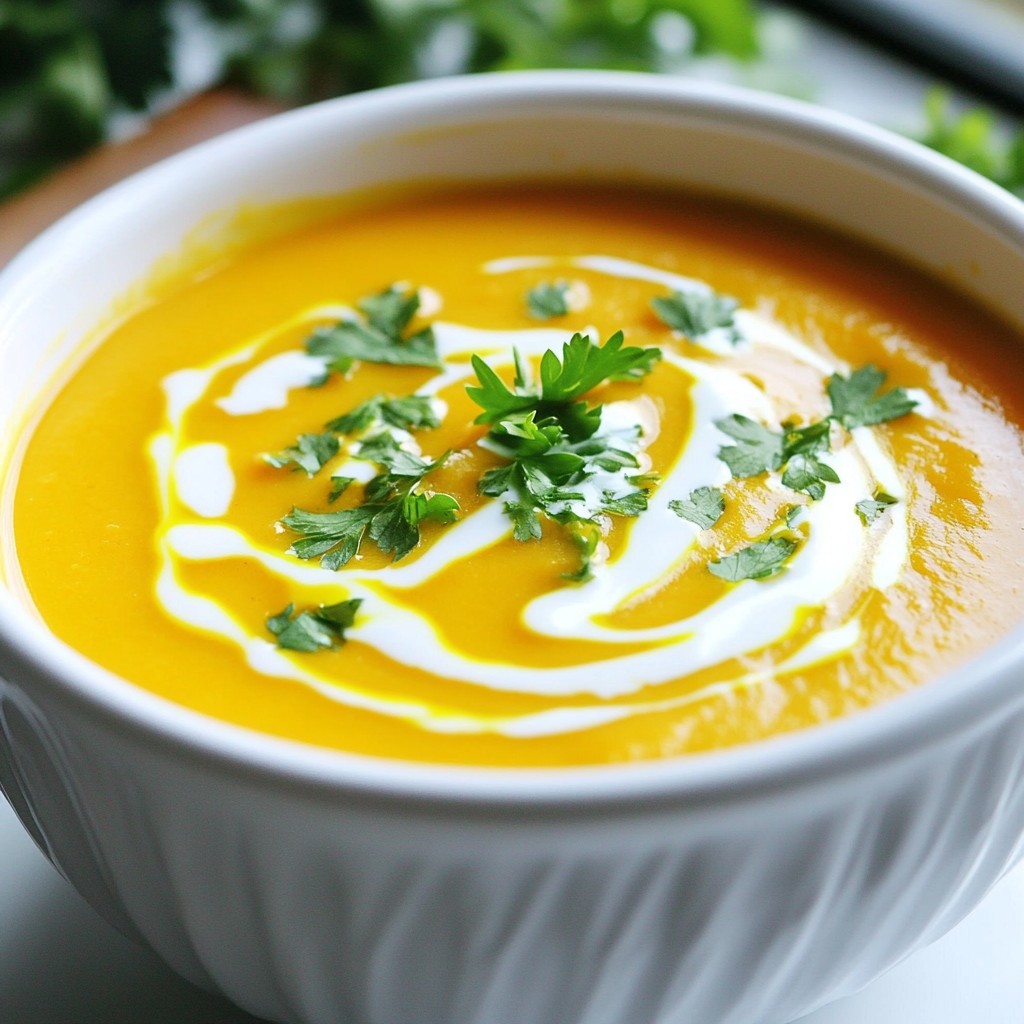 Maple Roasted Carrot Soup Comforting and Flavorful Dish