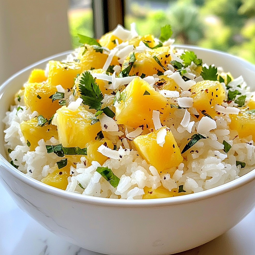 Coconut Pineapple Rice Flavorful Tropical Delight