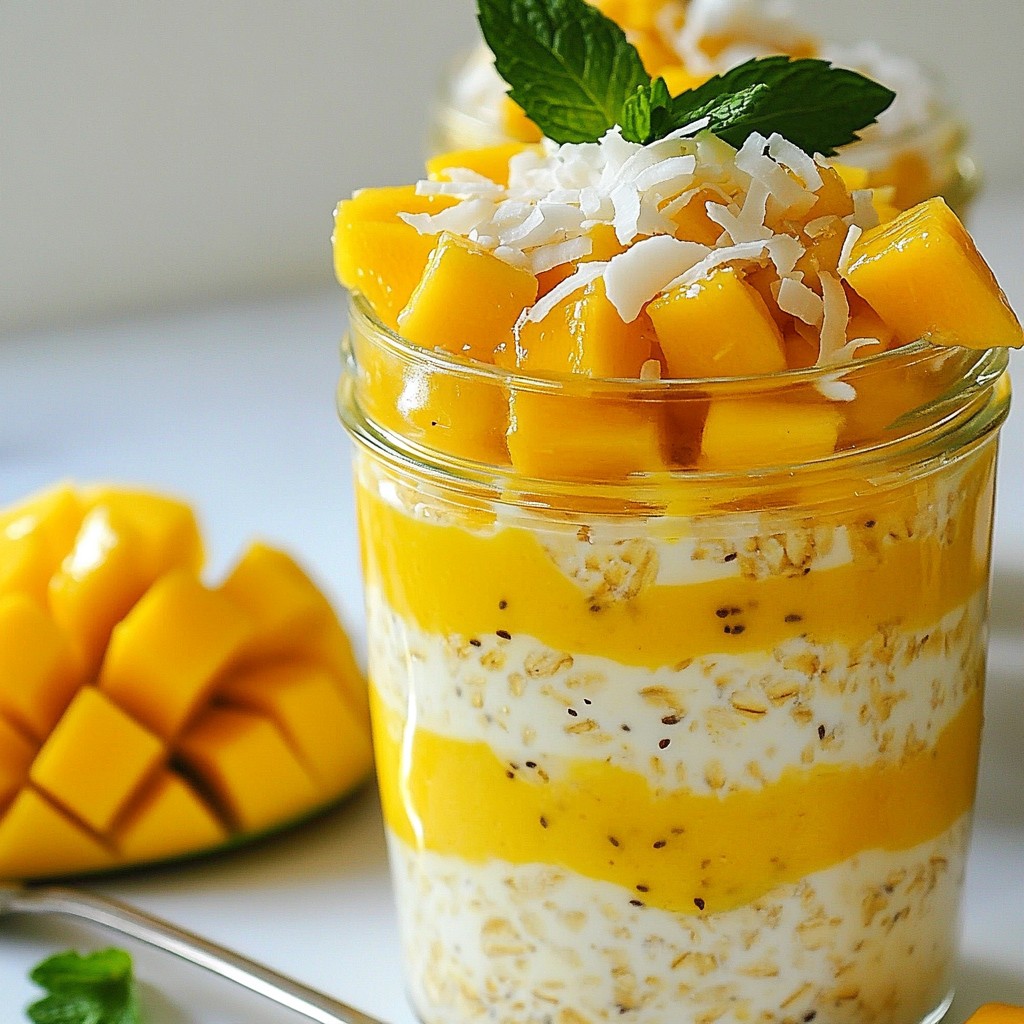 Mango Coconut Overnight Oats Simple and Delicious Recipe