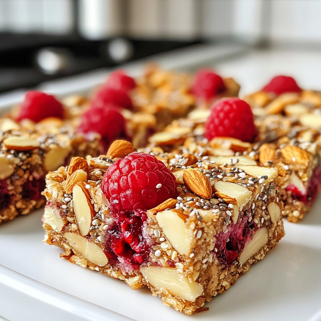 Raspberry Almond Energy Bars Power Packed Snack