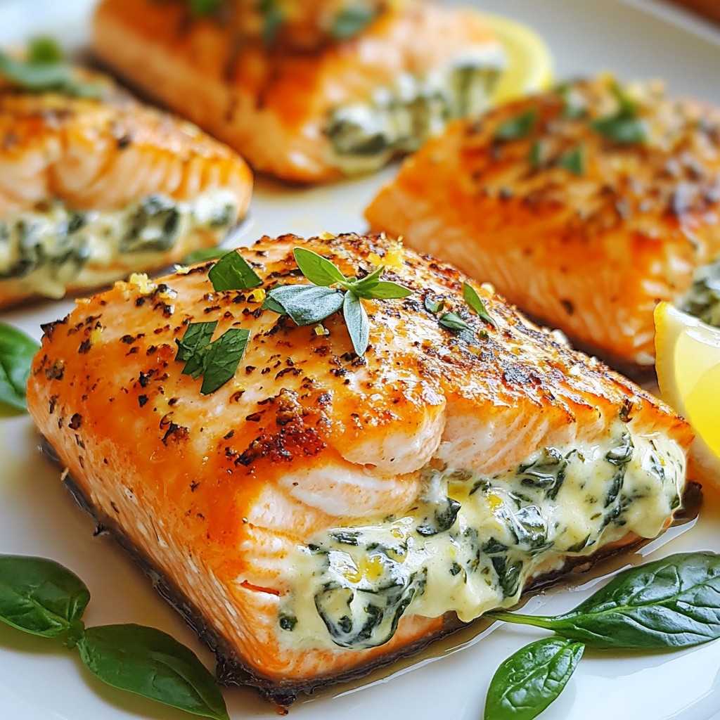 Creamy Spinach Stuffed Salmon Flavorful Dinner Idea