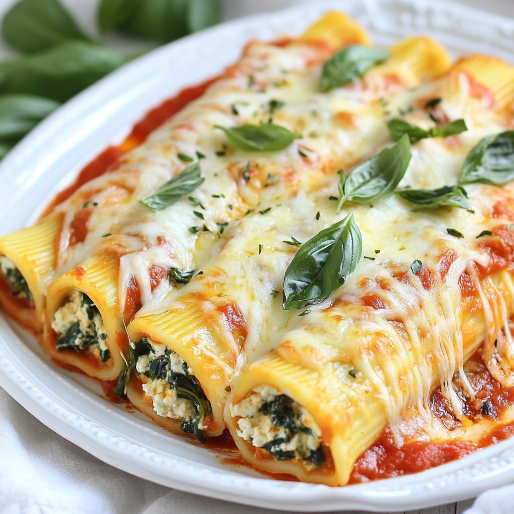 Cheesy Spinach Stuffed Manicotti Flavorful Delight