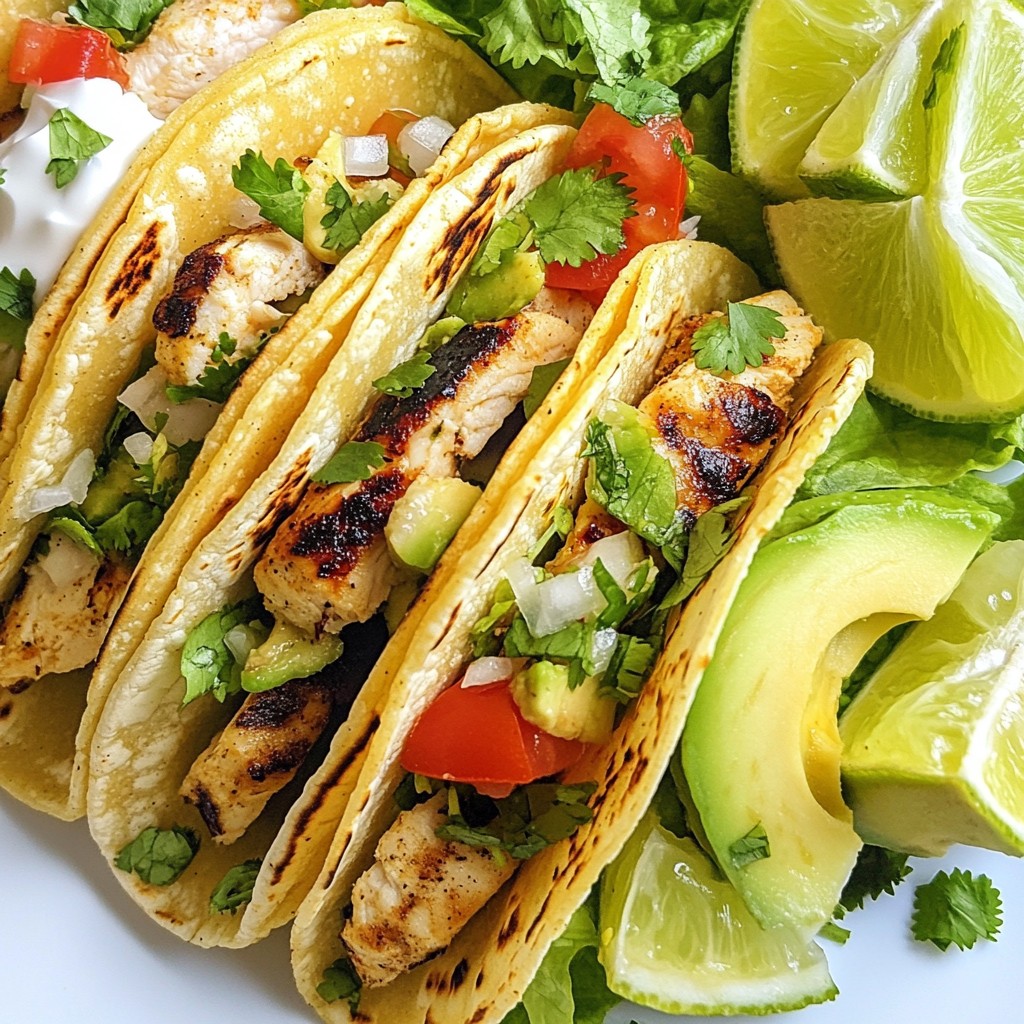 Cilantro Lime Chicken Tacos Fresh and Flavorful Meal