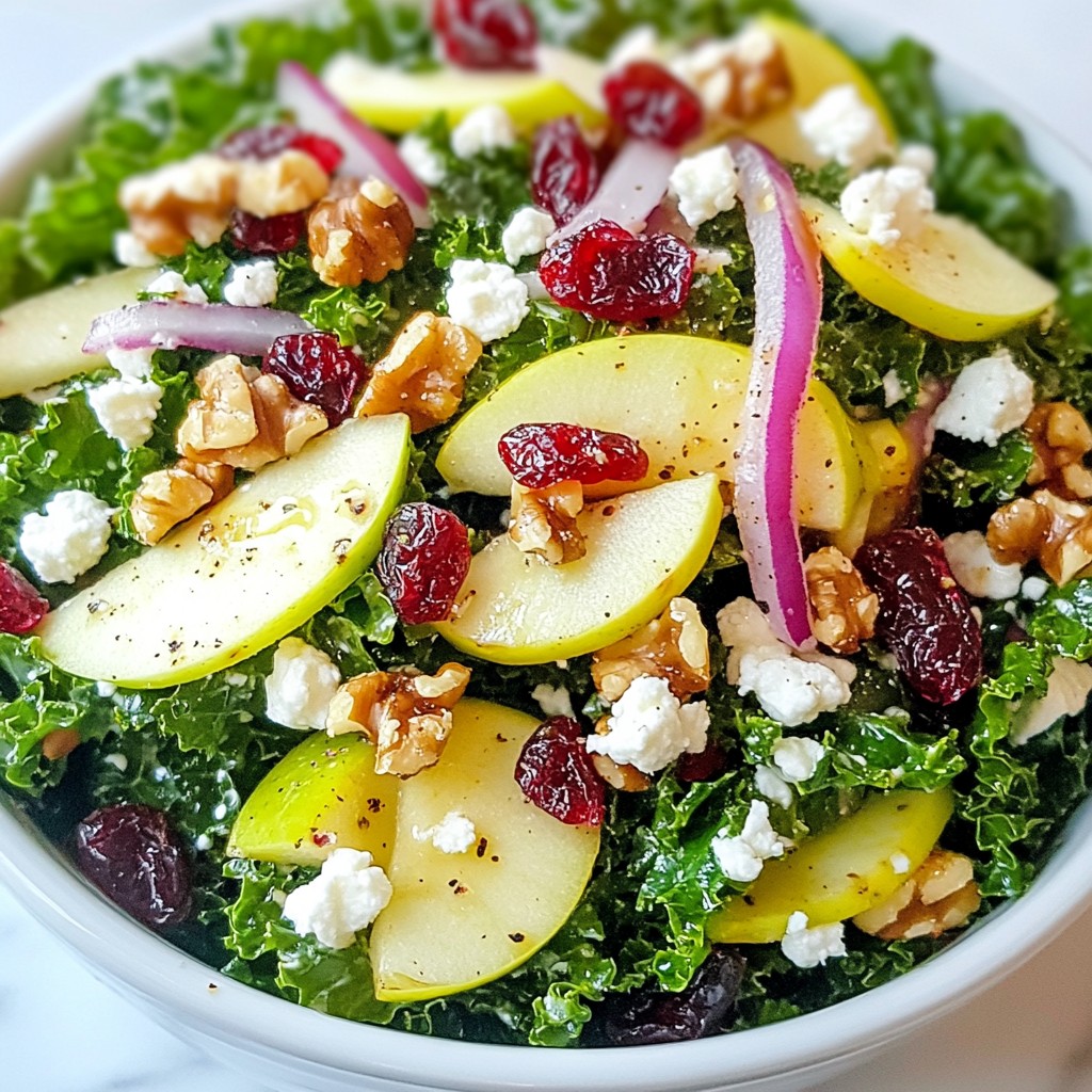 Apple Cranberry Kale Salad Packed with Flavor and Nutrition
