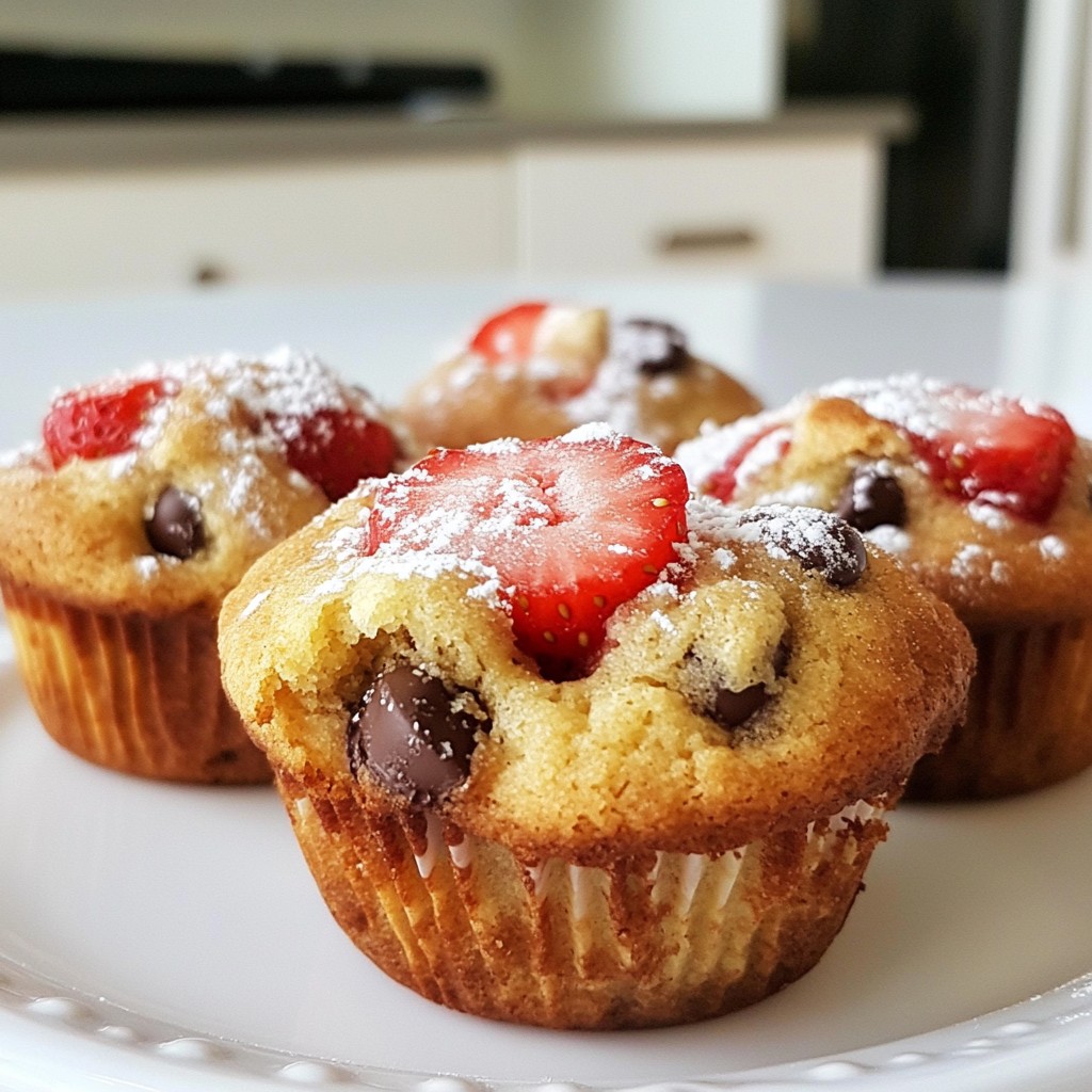 Strawberry Chocolate Chip Muffins Fresh and Tasty Treat
