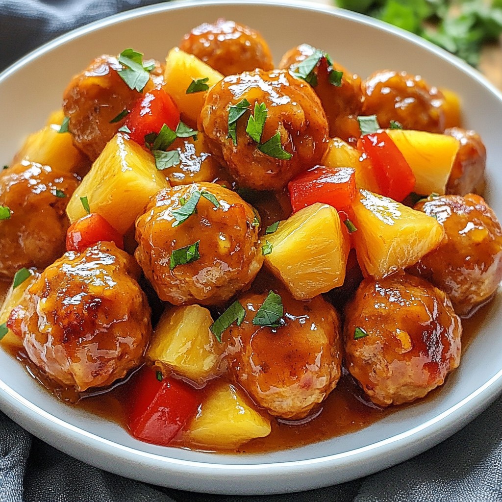 Savory Sweet and Sour Chicken Meatballs Recipe