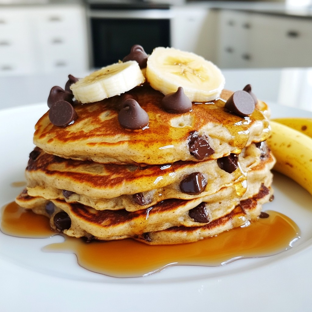 Vegan Chocolate Chip Banana Pancakes Delightful Treat