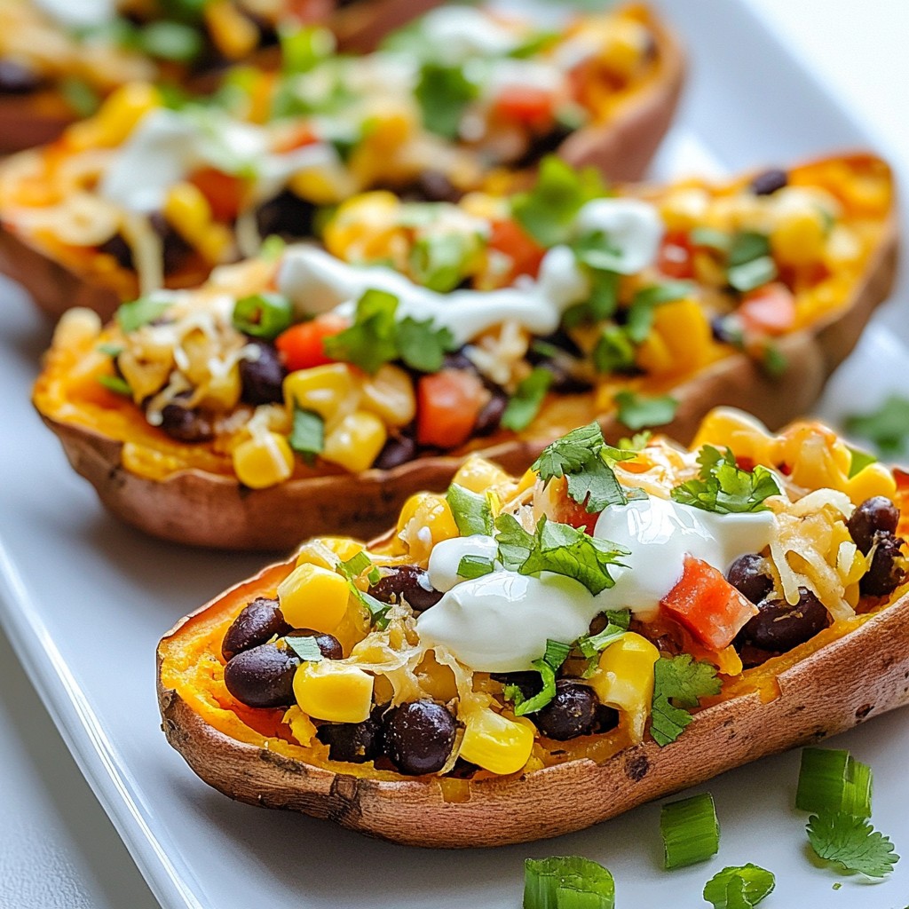 Loaded Southwest Sweet Potato Skins Flavorful Snack