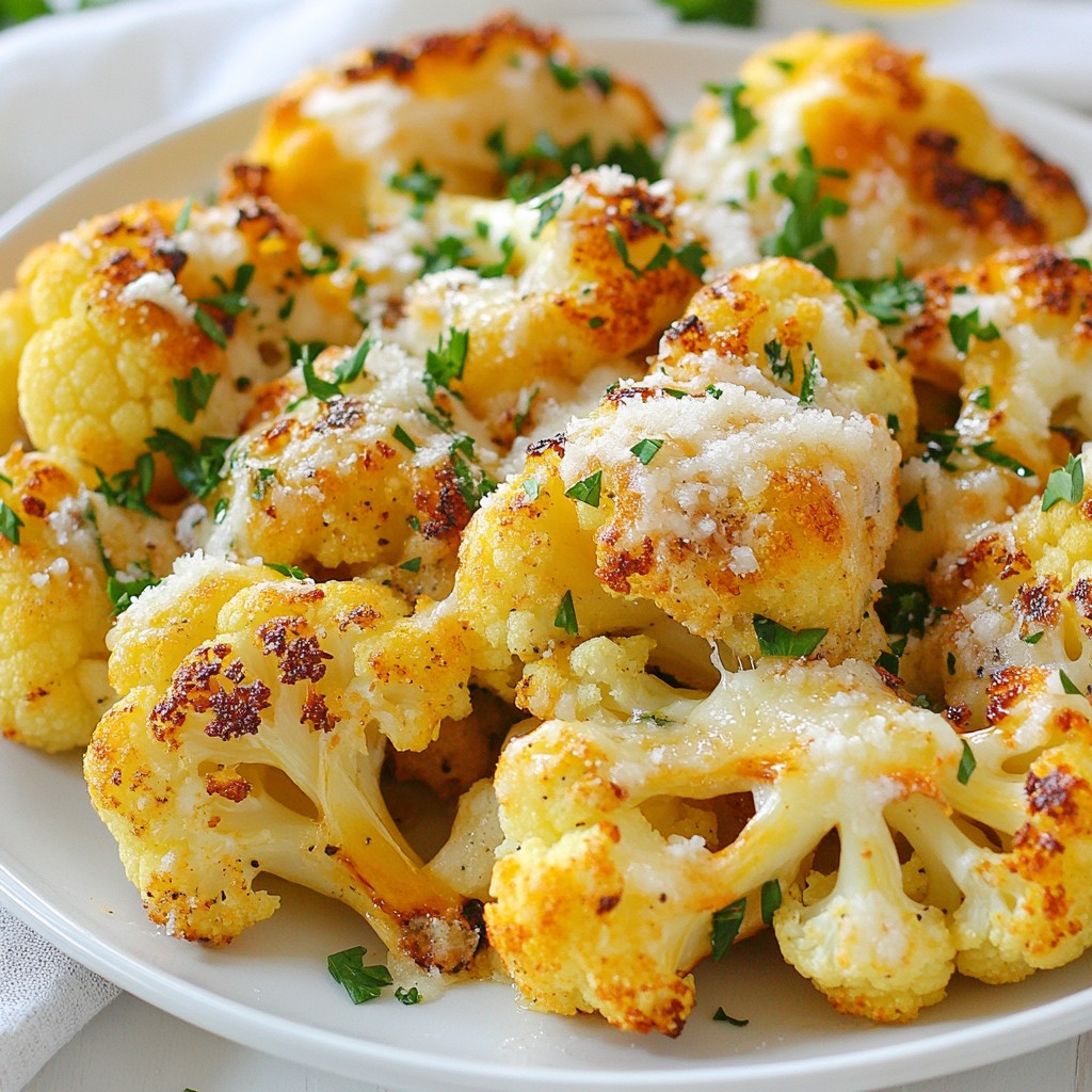 Garlic Parmesan Roasted Cauliflower Flavorful Treat
