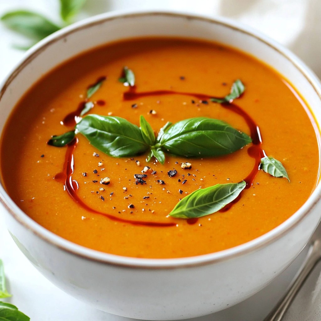 Creamy Tomato Basil Soup Rich and Flavorful Recipe