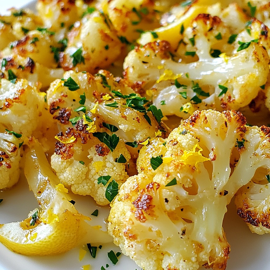 Lemon Garlic Roasted Cauliflower Simple Flavor Boost