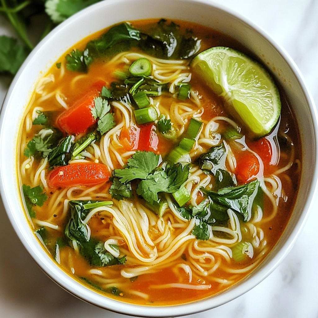 Spicy Garlic Noodle Soup Warm and Flavorful Recipe