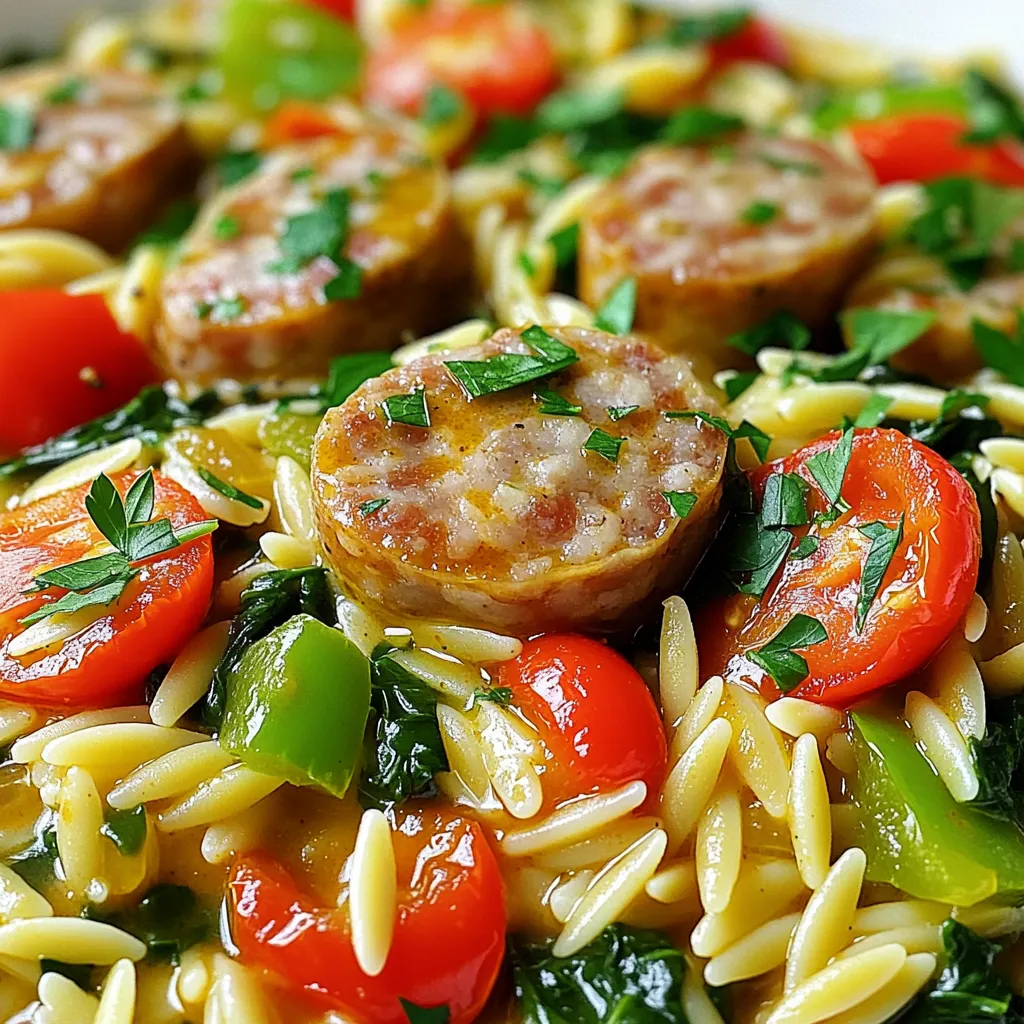 Cajun Chicken Sausage Orzo One Pot Flavorful Meal